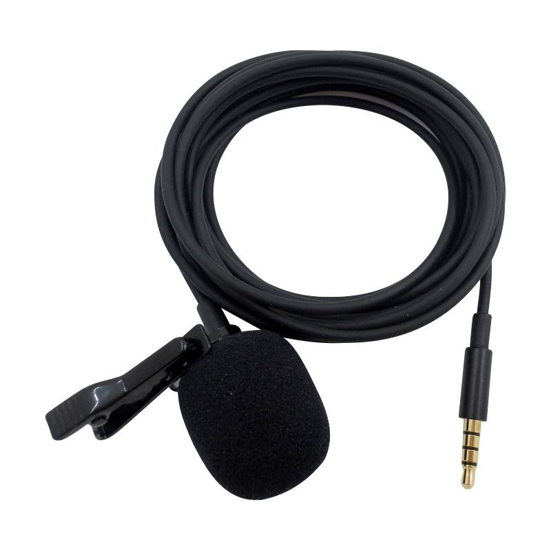 NNEIDS Clip-On Lavalier Microphone For Mobile Phones - 1.2M - Black